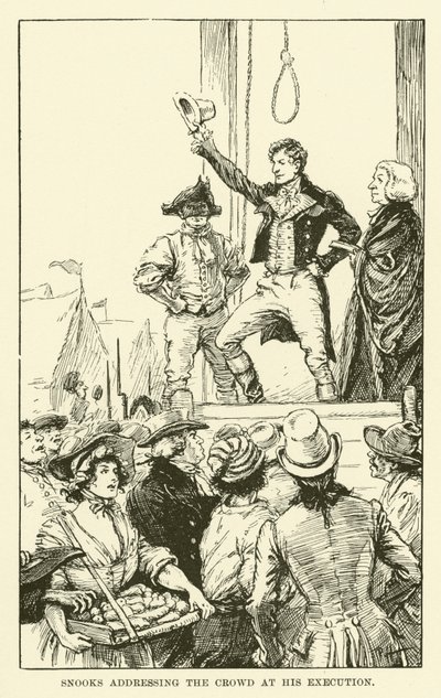 Snooks Addressing the Crowd at His Execution by Paul Hardy