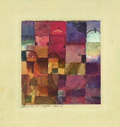 Red and White Domes by Paul Klee