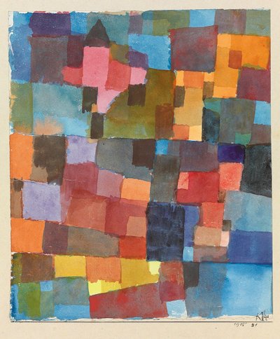 Room Architectures On Cold-Warm, 1915 by Paul Klee