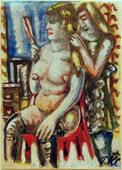 Nude Combing Hair by Paul Kleinschmidt