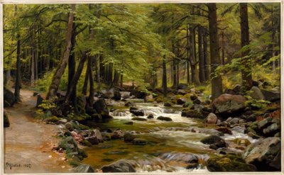 Forest Stream in Spring by Peder Monsted