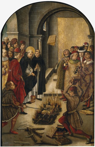 St. Dominic de Guzman and the Albigensians by Pedro Berruguete