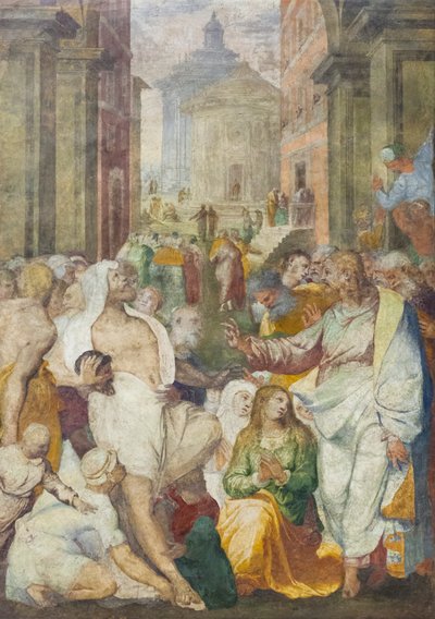 The Raising of Lazarus by Perino del (1501 47) Vaga