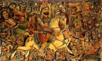 The Battle of Kerbala by Persian School