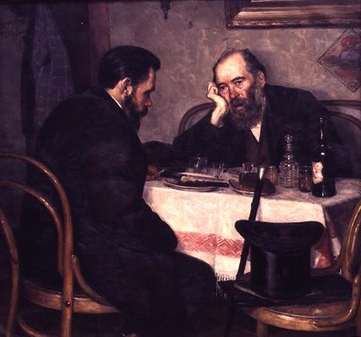 Two Friends Meeting by Peter Alexandrovich Nilus