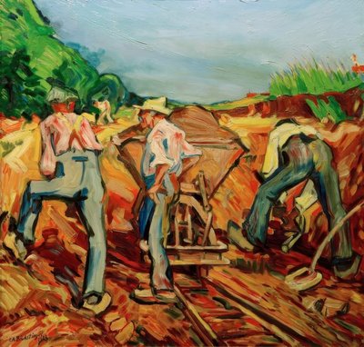 Clay Pit Worker by Peter August Böckstiegel