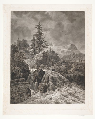 Landscape with Waterfall by Peter Christian Schøler