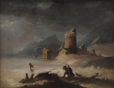 Landscape with Skaters by Peter Cramer