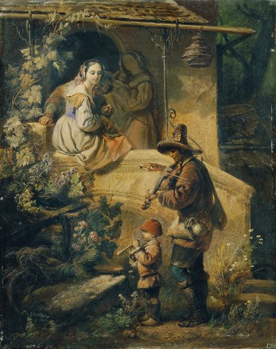 Idyll (Italian Beggar Musicians) by Peter Johann Nepomuk Geiger
