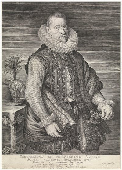 Archduke Albert of Austria (engraving) by Peter Paul Rubens