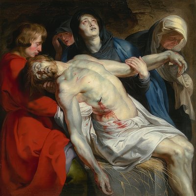 The Burial of Christ. Around 1612 by Peter Paul Rubens