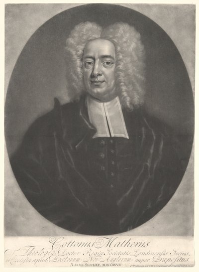 Cotton Mather by Peter Pelham