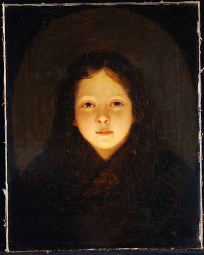 A Girl, Head and Shoulders by Petrus van Schendel