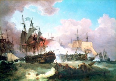 The Battle of Camperdown by Philip James de Loutherbourg