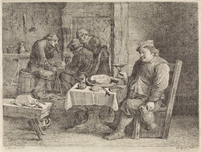 Peasant Interior by Philippe Lambert Joseph Spruyt