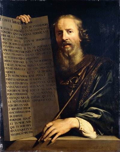 Moses Holding the Ten Commandments by Philippe de Champaigne