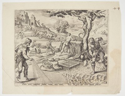 The People Labouring in the Fields by Philips Galle