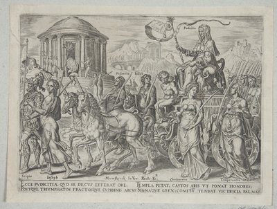 The triumph of chastity by Philips Galle