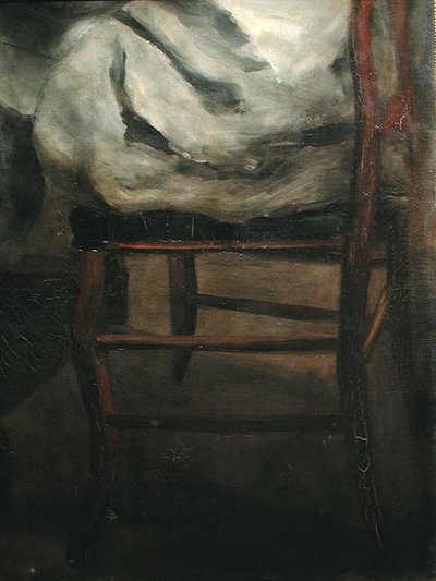 Frederick Bazille at His Easel by Pierre Auguste Renoir