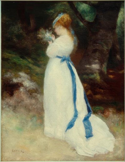 Lise with a Bouquet of Wildflowers by Pierre Auguste Renoir