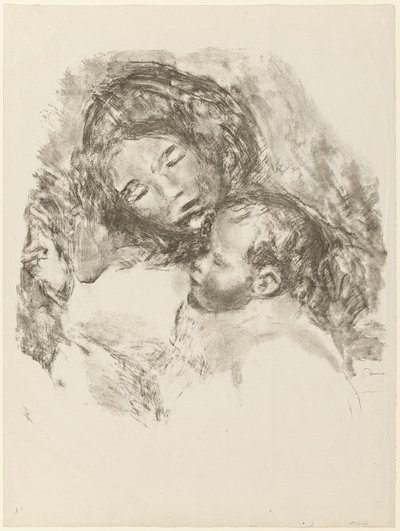 Maternity, large plate by Pierre Auguste Renoir