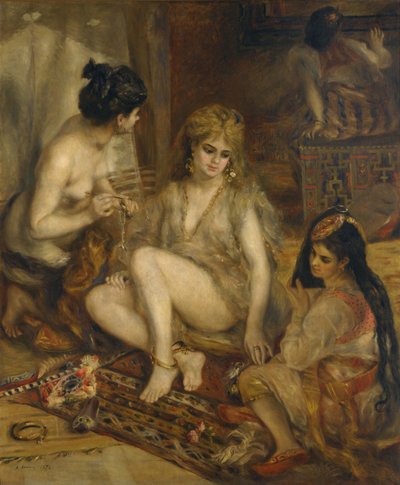 Parisiennes in Algerian Costume Harem by Pierre Auguste Renoir