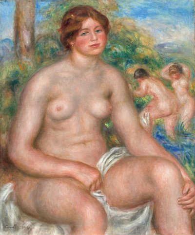 Seated Bather by Pierre Auguste Renoir