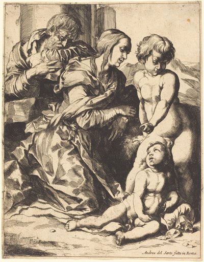 The Holy Family by Pierre Brebiette after Andrea del Sarto