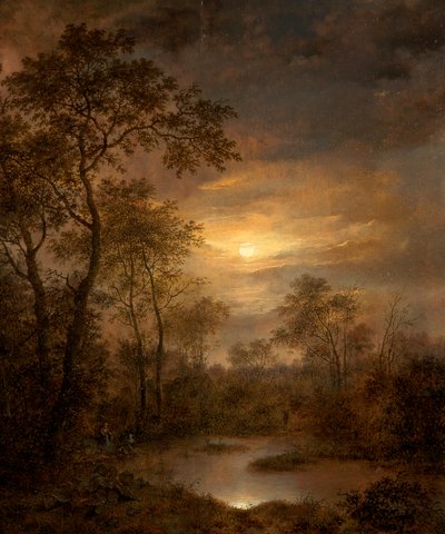 Moonlight Scene by Pierre Jean Hellemans