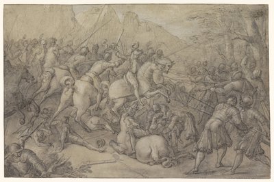 Battle by Pierre Woeiriot (II) (attributed to)