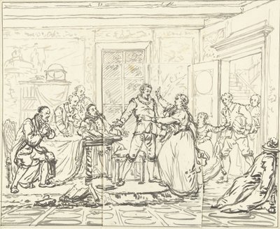 Theater scene from Jacob Simonsz de Rijk by Pieter Bartholomeusz. Barbiers