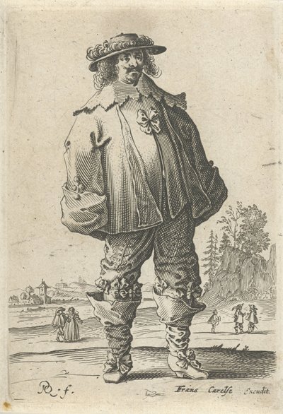 Man in Fashionable Clothing by Pieter Jansz Quast