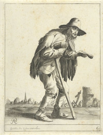 Leprous Beggar (Beggars and Peasants) by Pieter Jansz Quast