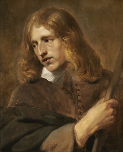 A Young Man Holding a Staff, 1640 by Pieter Soutman