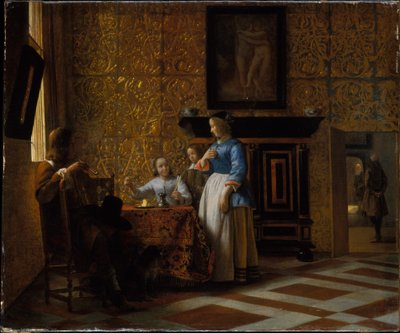 Interior with Figures by Pieter de Hooch