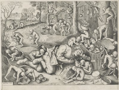 Peddler Robbed by Monkeys by Pieter van der Heyden