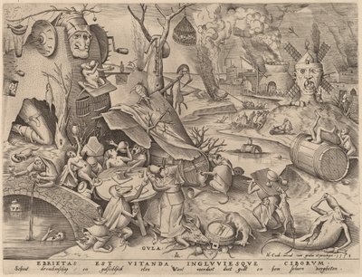 Gluttony by Pieter van der Heyden after Pieter Bruegel the Elder