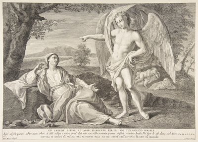 An angel appearing to Hagar by Pietro Monaco