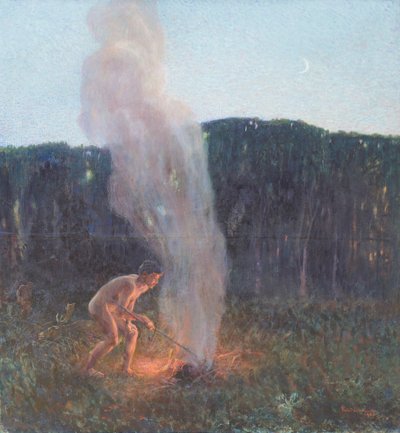The Column of Smoke by Plinio Nomellini
