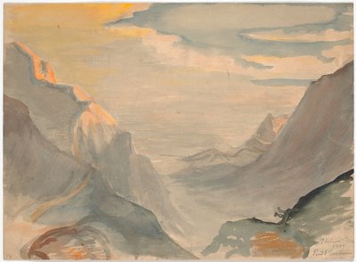 Italian Mountain Landscape by Poul S. Christiansen