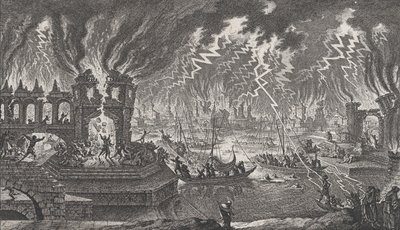 View of a Conflagration by Quentin Pierre Chedel