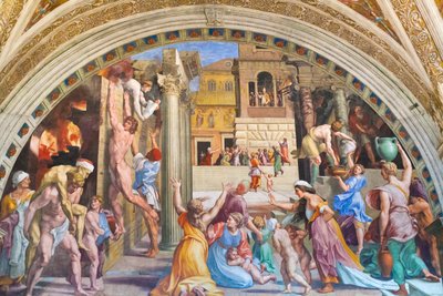 The Fire in the Borgo by Raphael (1483 1520)