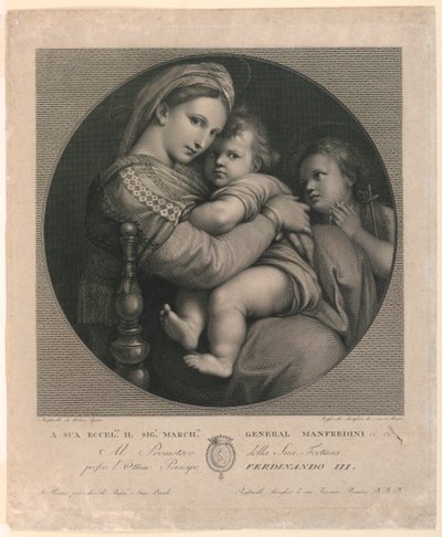 The Madonna della Sedia by Raphael Morghen