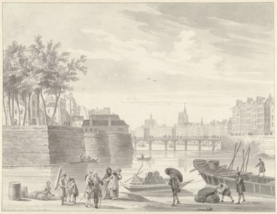 View of the Pont Rouge, Paris by Reinier Vinkeles (I)