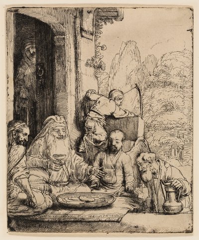 Abraham Entertaining the Angels by Rembrandt van Rijn