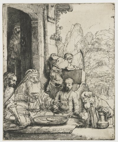 Abraham Entertaining the Angels by Rembrandt van Rijn