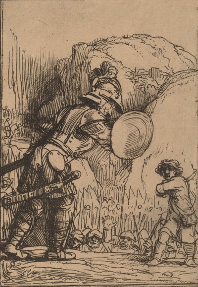 David and Goliath by Rembrandt van Rijn