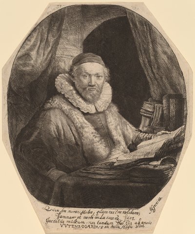 Jan Uytenbogaert by Rembrandt van Rijn