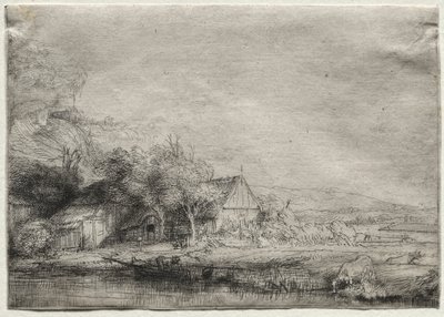 Landscape with a Cow by Rembrandt van Rijn