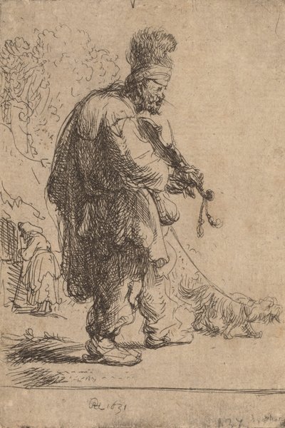 The Blind Fiddler, 1631 by Rembrandt van Rijn